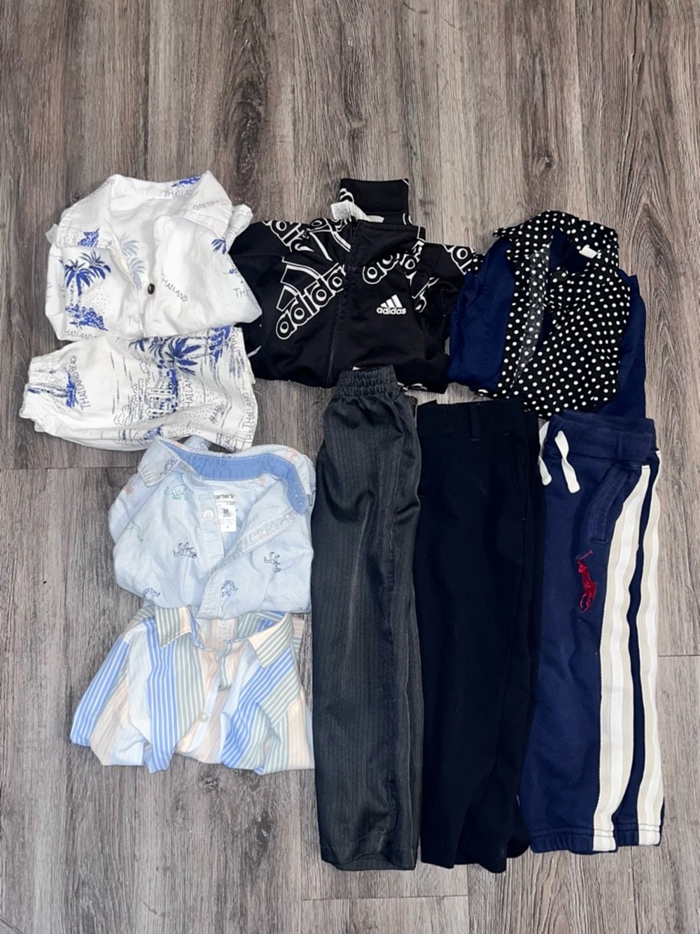 Boys 2T–3T Bundle Adidas Polo Linen Set Dress Clothes 9pc